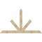 Ekena Millwork Saratoga Rough Sawn Timber Gable Bracket, Douglas Fir, 96"W x 56"H x 4"D x 6"F, 14/12 Pitch GBW096X56X0406SAR00RDF - alternate 1
